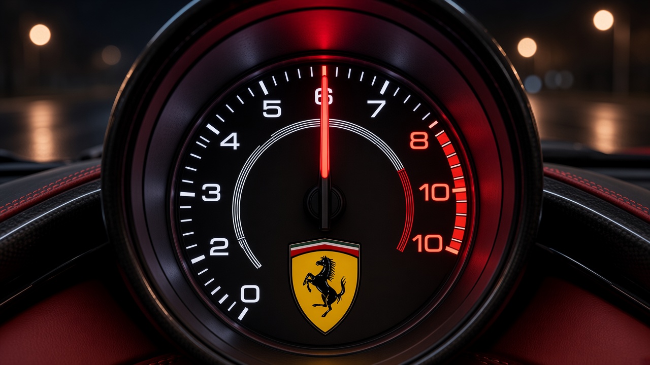 Ferrari 488 Pista, compteur
